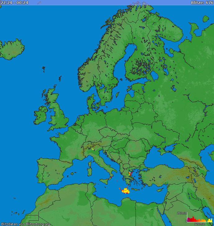 Mapa wyładowań Europa 2024-04-28 10:24:47